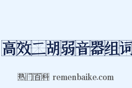 高效二胡弱音器组词是什么意思的图片